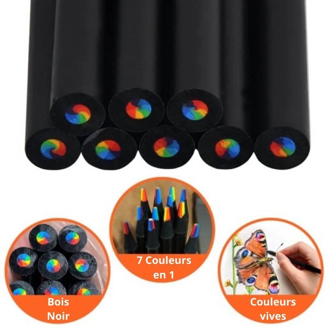 Les crayons couleur arc-en-ciel du Kit de dessin pour enfants