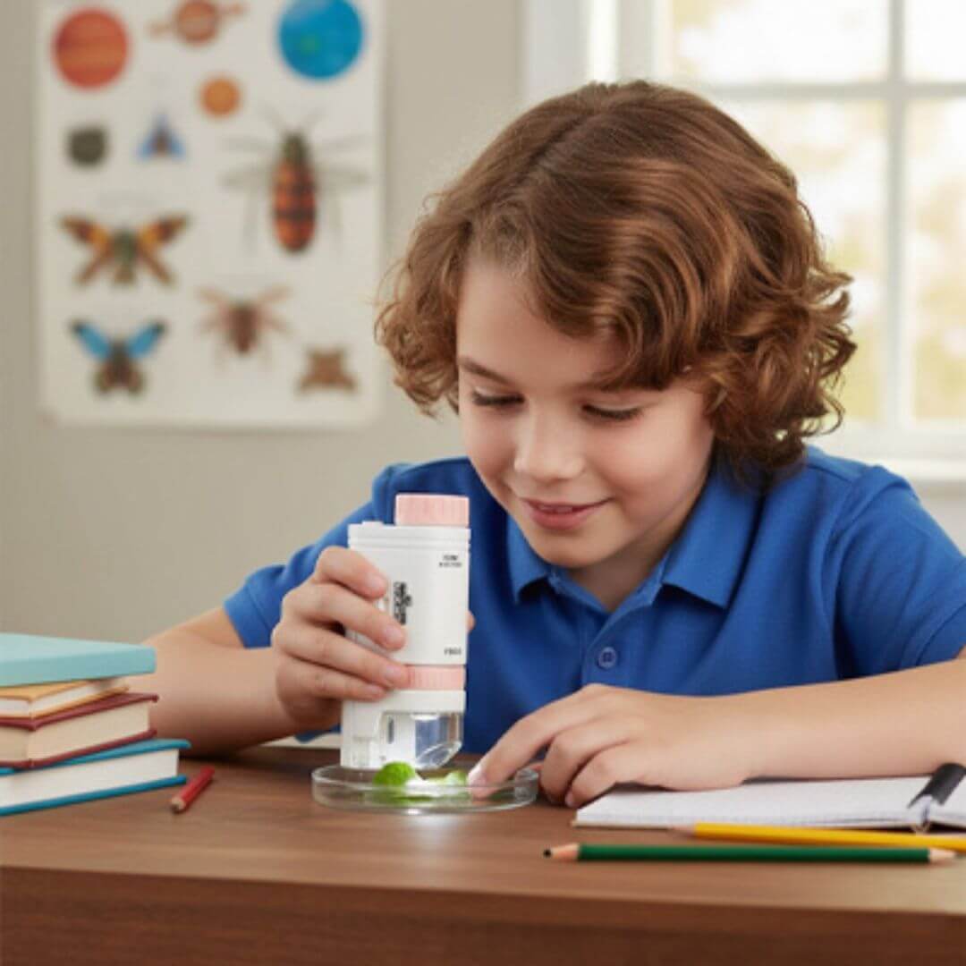 Microscope enfant LearnScope™, Portable LED 200x, univers-enfance.com