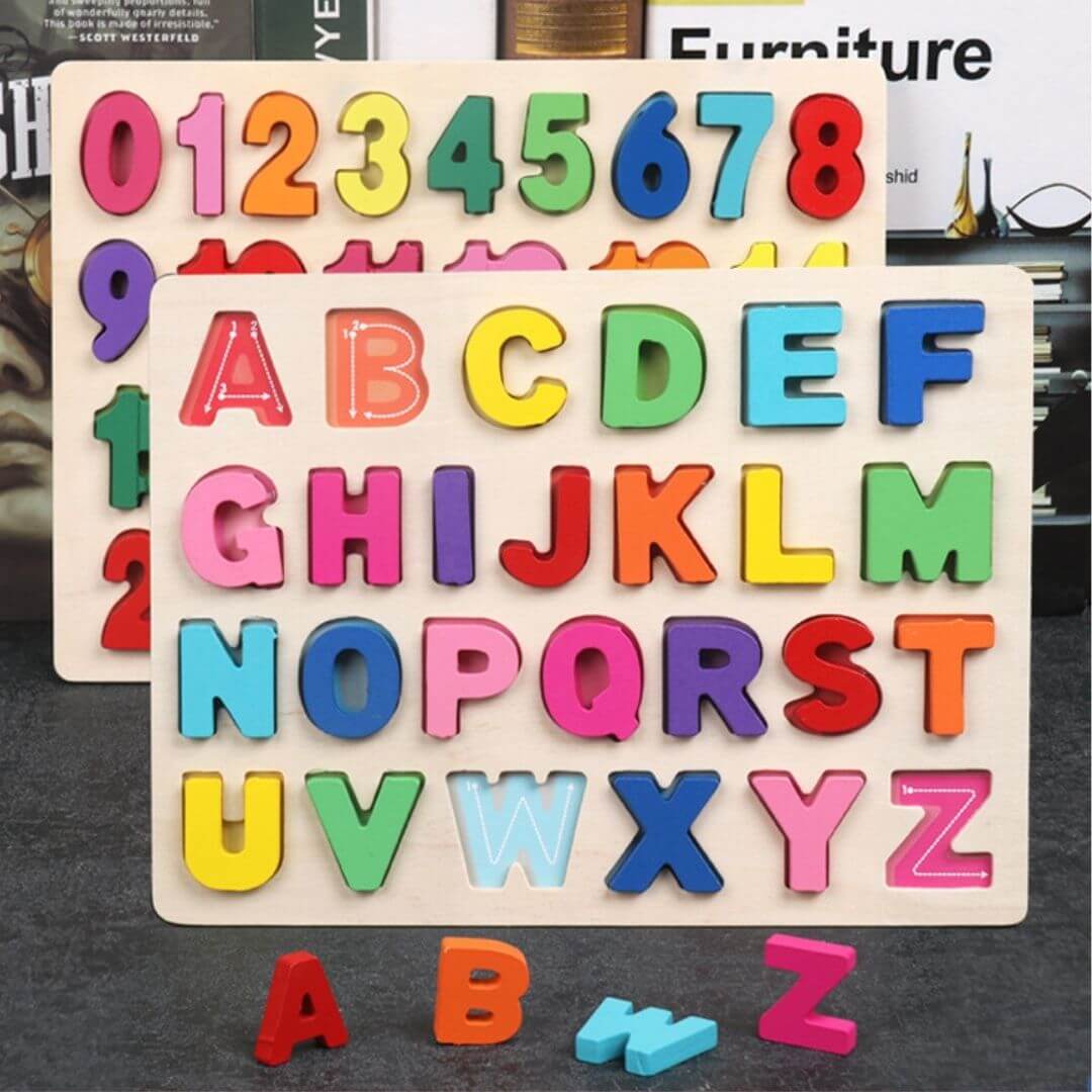Le Puzzle bois | Lettres et Chiffres pour apprentissage des lettres