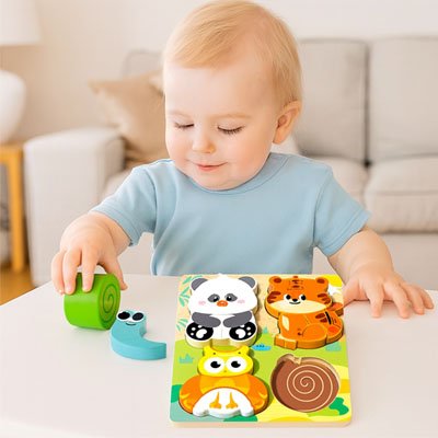 Le Puzzle bois montessori amusant