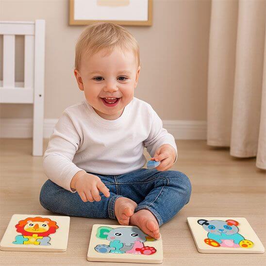 Le Puzzle en bois éducatif 1-3 ans divertissant