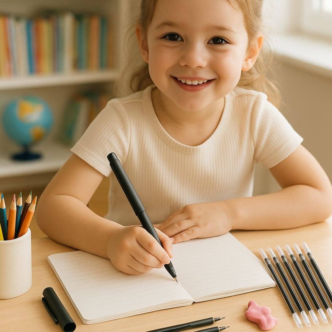Le Stylo magique dans la main d'une petite fille