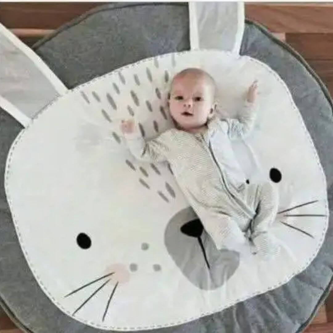 Tapis d'éveil bébé Rond Lapin bébé éveillé