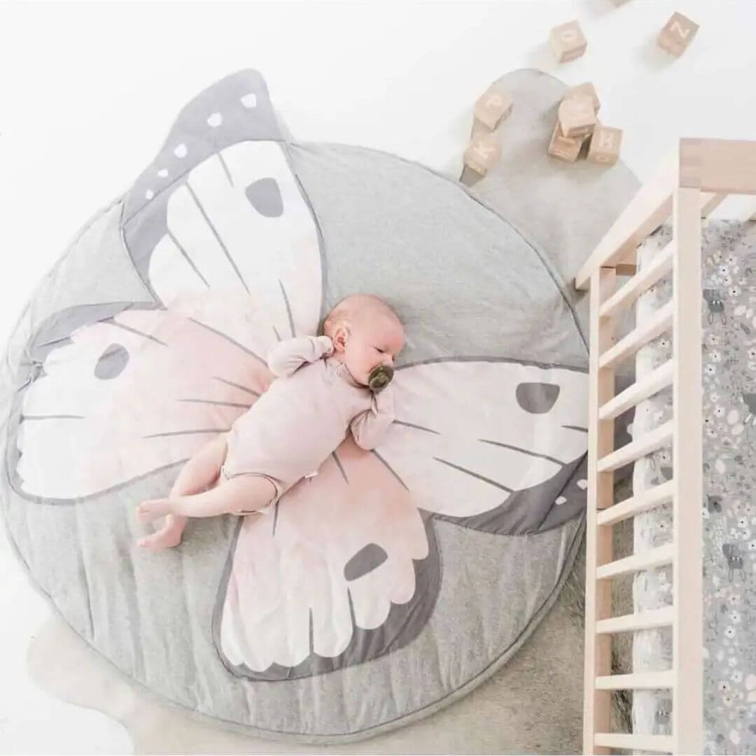 Tapis d'éveil bébé Rond Papillon jouer