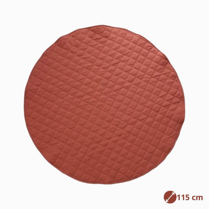 Tapis-d'éveil-bébé-rond-carreaux-rouge