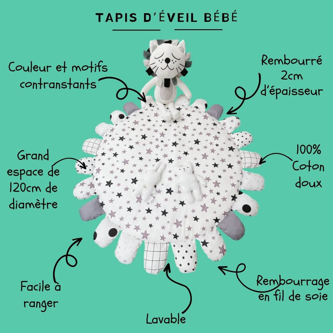 Tapis d'éveil bébé Rembourré caractéristiques