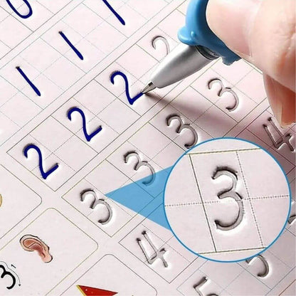 Cahier d'écriture maternelle avec des rainures 3D