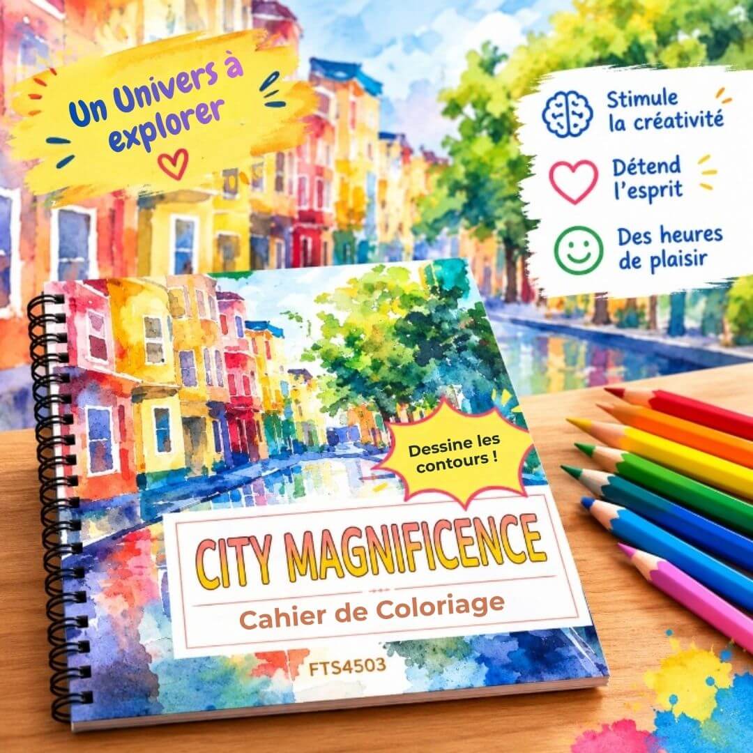 Cahier de coloriage inversé | Le Contour Magique™