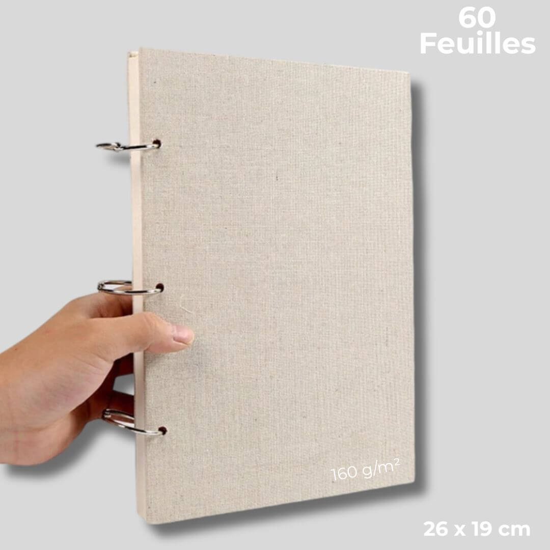 Le Carnet de croquis avec couverture en Lin