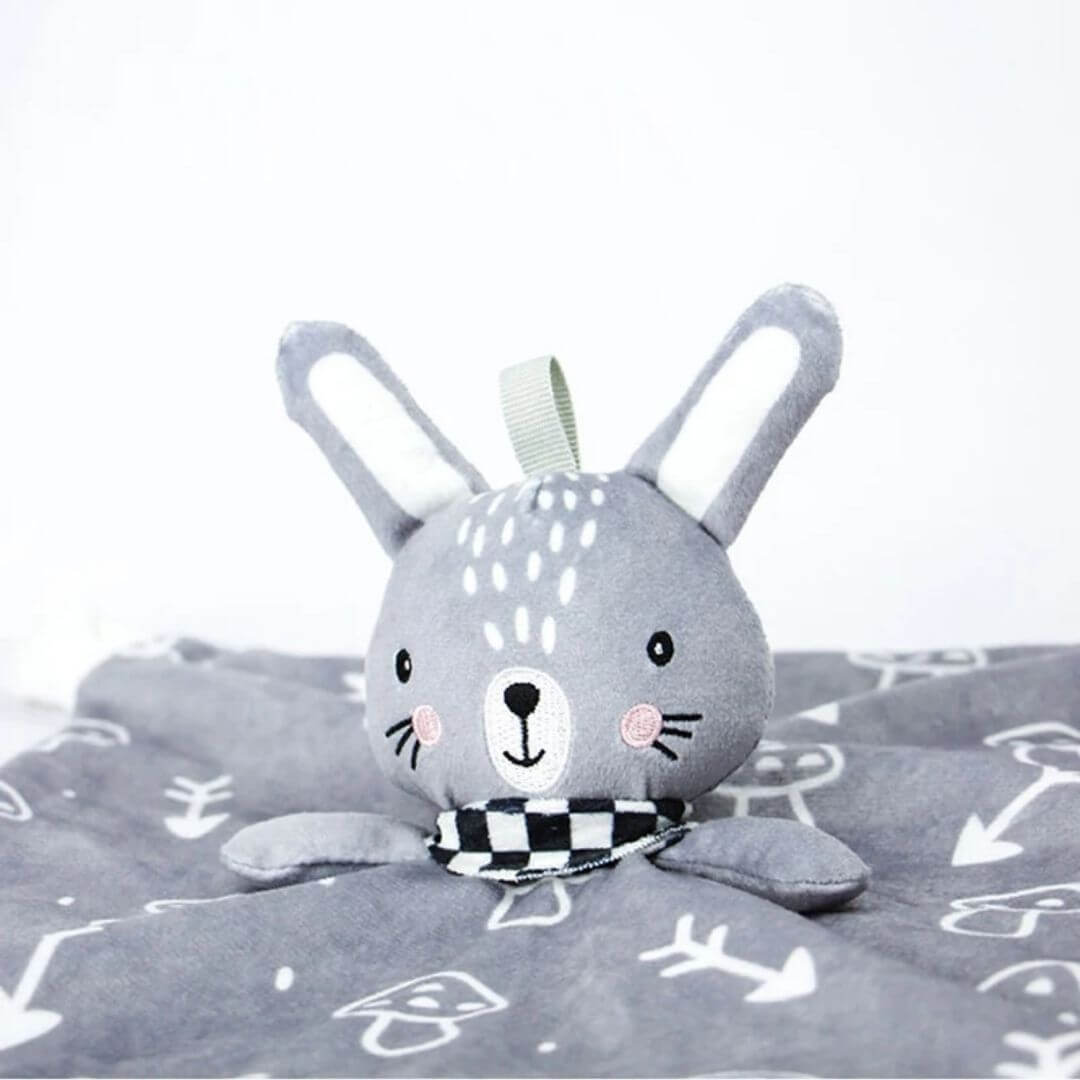 Doudou bébé, hochet style nordique en peluche