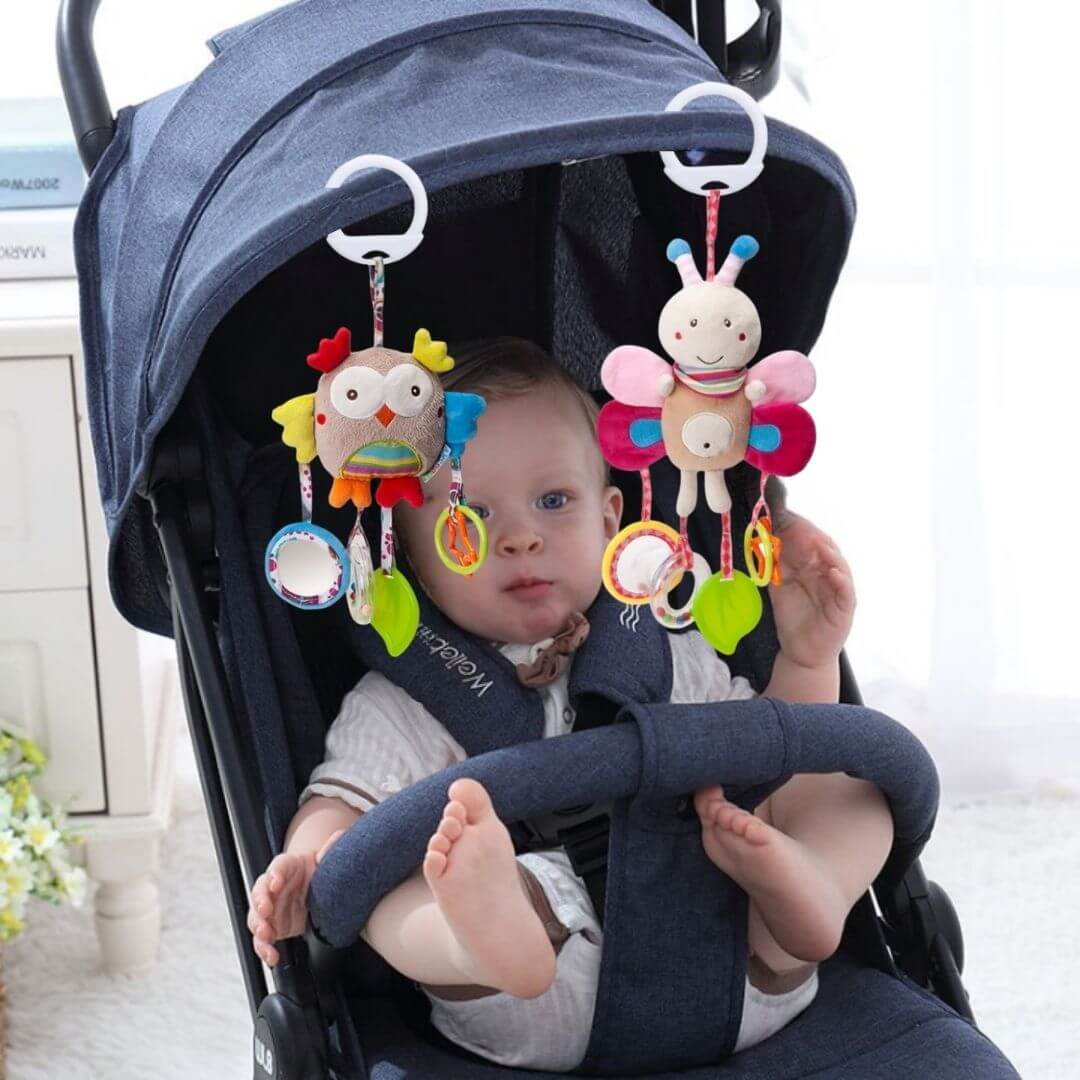 Hochet bebe à accrocher sur poussette