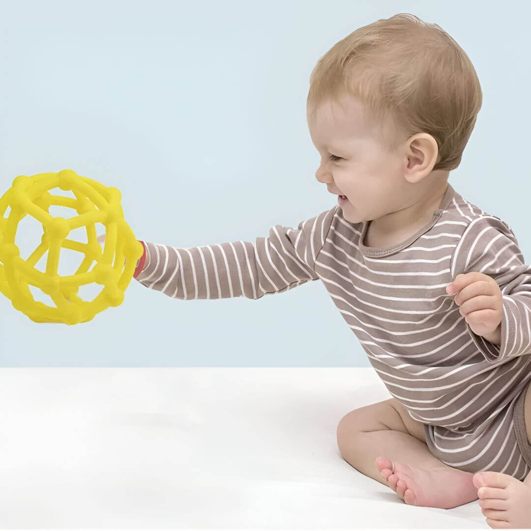 Hochet pour bebe – maille en silicone facile à tenir