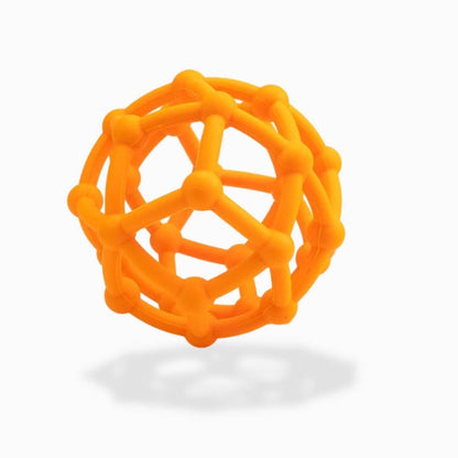 Hochet pour bebe – maille en silicone orange