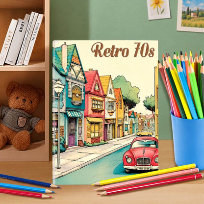 Livre de coloriage | Le Retro 70s™ – pour les pauses à la maison