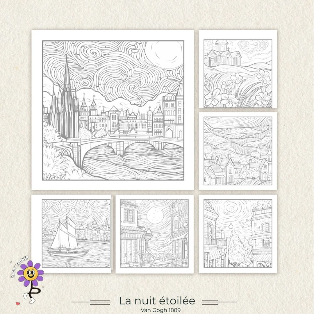 Livre de coloriage  | Le Van Gogh™ – Cahier Enfant