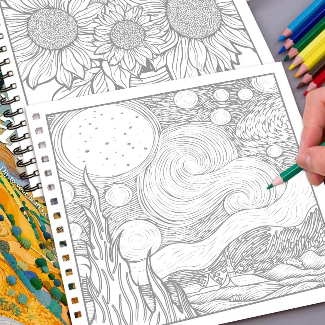 Livre de coloriage  | Le Van Gogh™ – Cahier Enfant