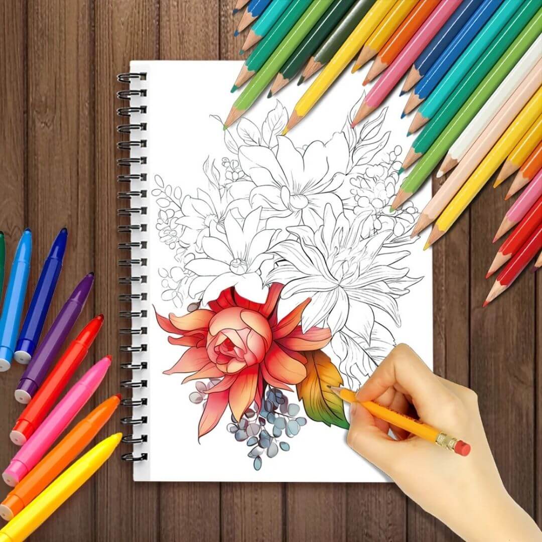 Livre de coloriage | Les Flowers™