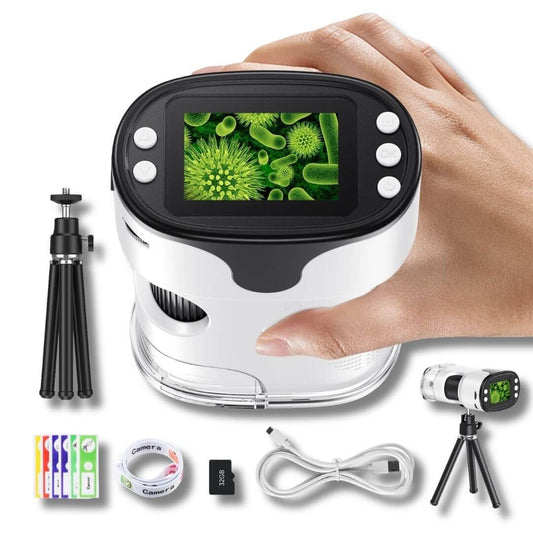 Microscope Enfant Portable CurioScope™ | Loupe Numérique HD 1000x, 4h d'Autonomie, Photo & Vidéo 4K | univers-enfance.com