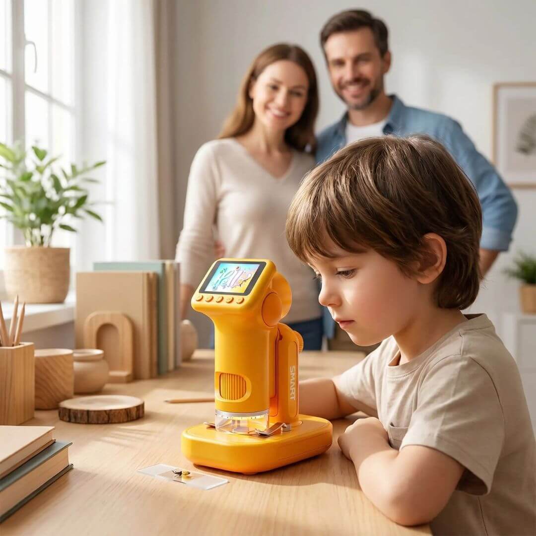 Microscope Portatif MagiScope™ | Numérique HD 1600x avec Écran Couleur 2 pouces, Photo & Vidéo | univers-enfance.com