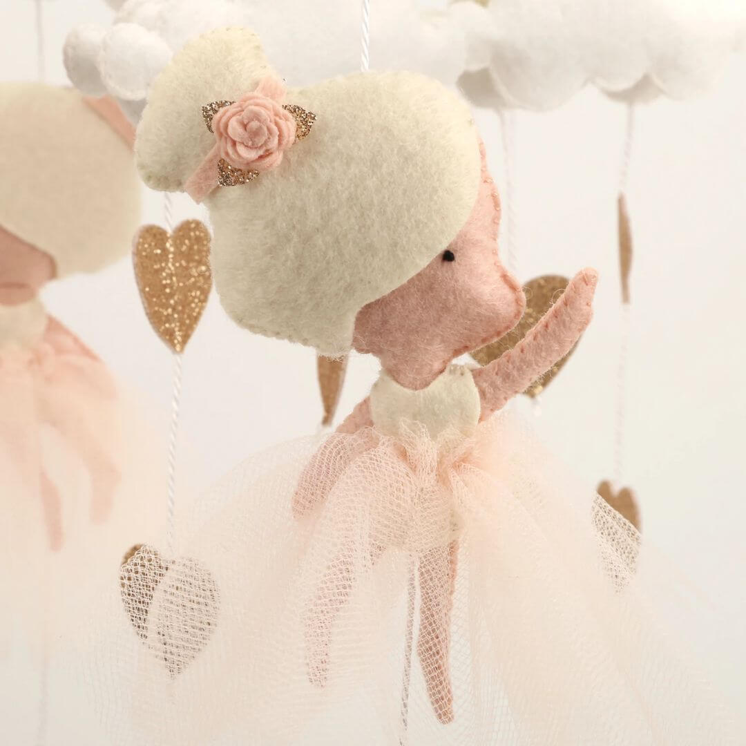 mobile-bébé-les-ballerines-rose