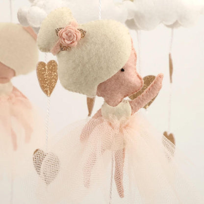mobile-bébé-les-ballerines-rose