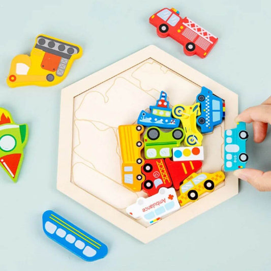 Les belles figurines du puzzle bois Éco-créatif