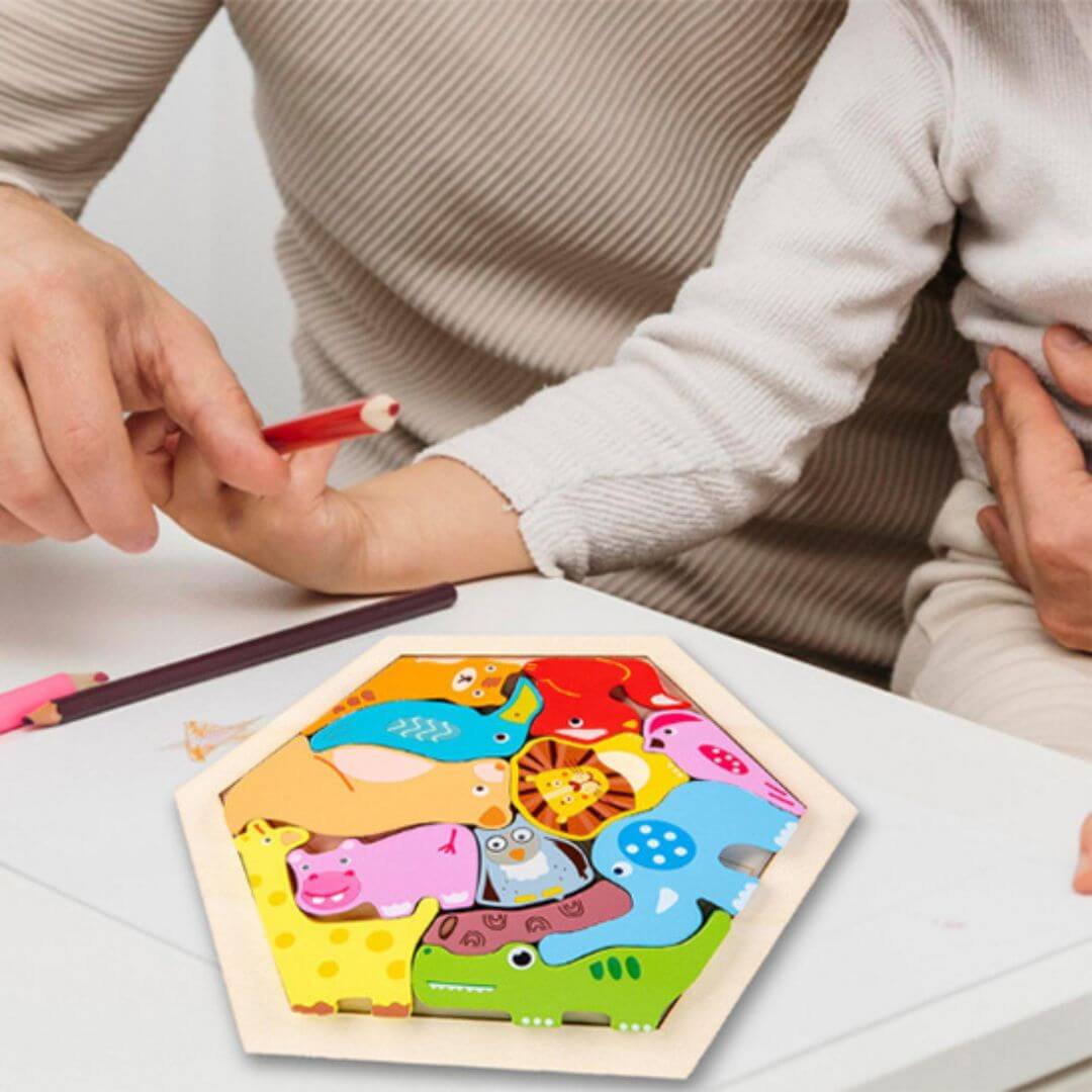 Le puzzle bois Éco-créatif en famille