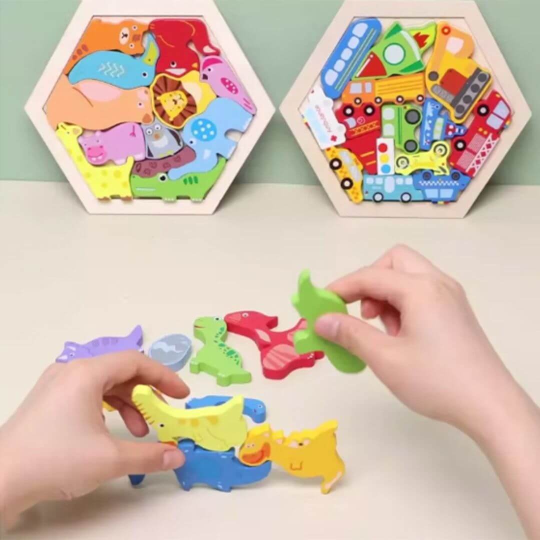 Le puzzle bois Éco-créatif pour la motricité fine